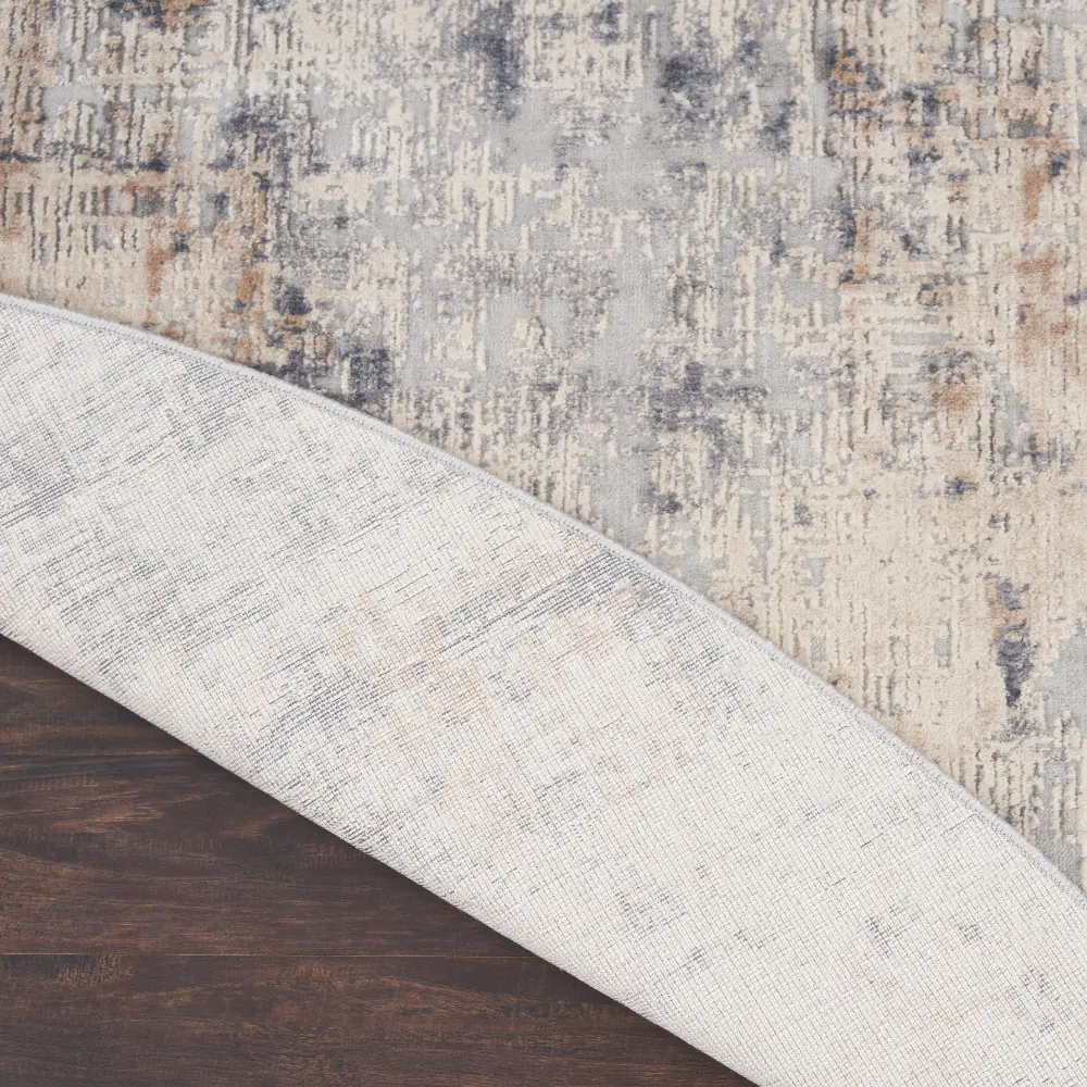 Rustic Textures RUS01 Grey Beige Rug - Image 10