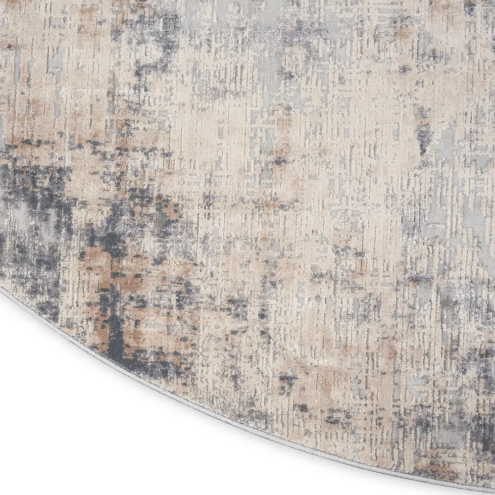 Rustic Textures RUS01 Grey Beige Rug - Image 11