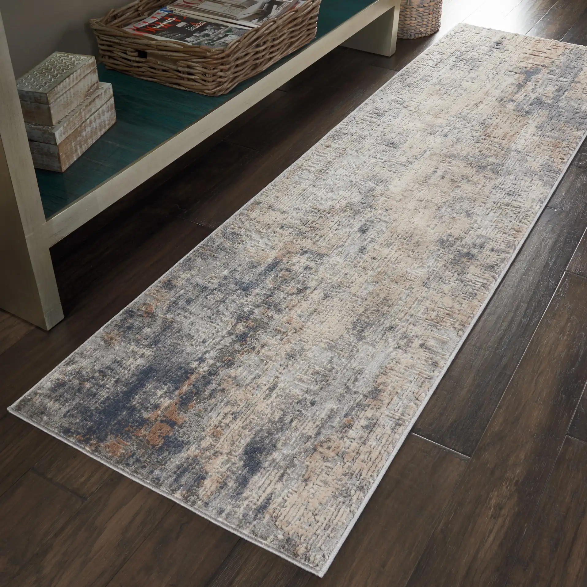 Rustic Textures RUS01 Grey Beige Rug - Image 2