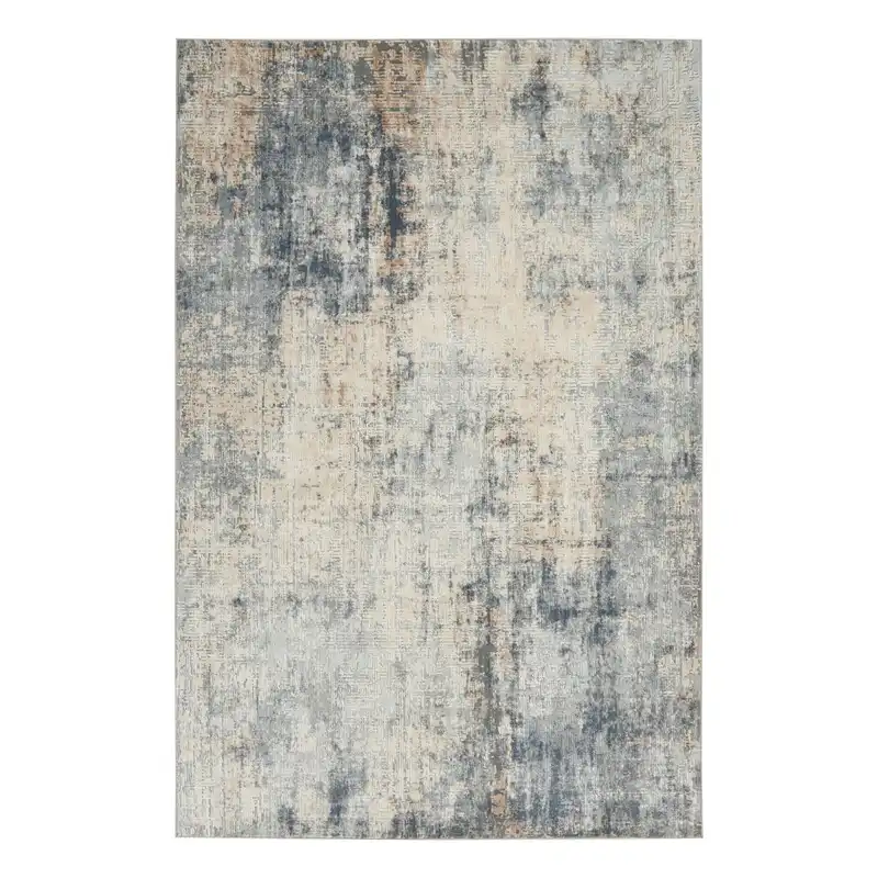 Rustic Textures RUS01 Grey Beige Rug - Image 5