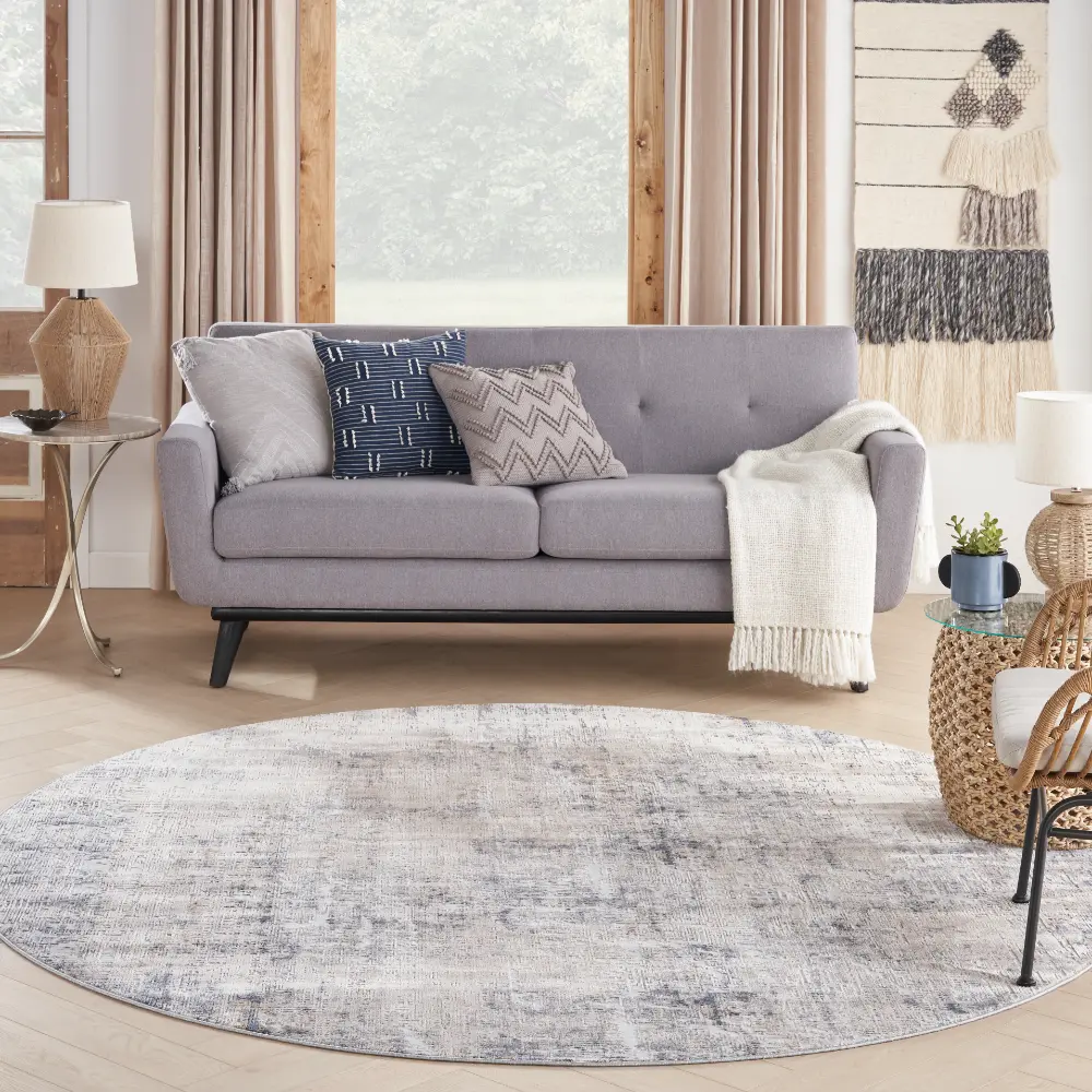 Rustic Textures RUS01 Grey Beige Rug - Image 8
