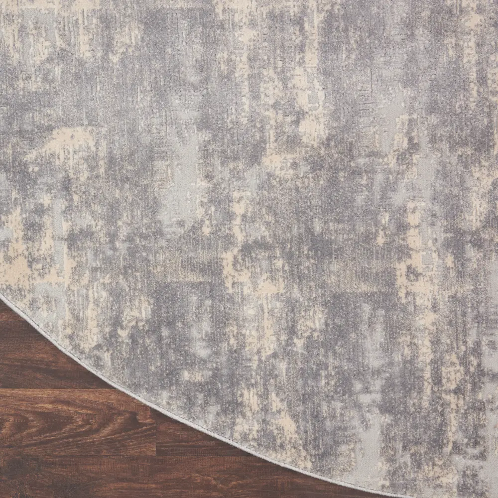 Rustic Textures RUS01 Ivory Silver Rug - Image 8
