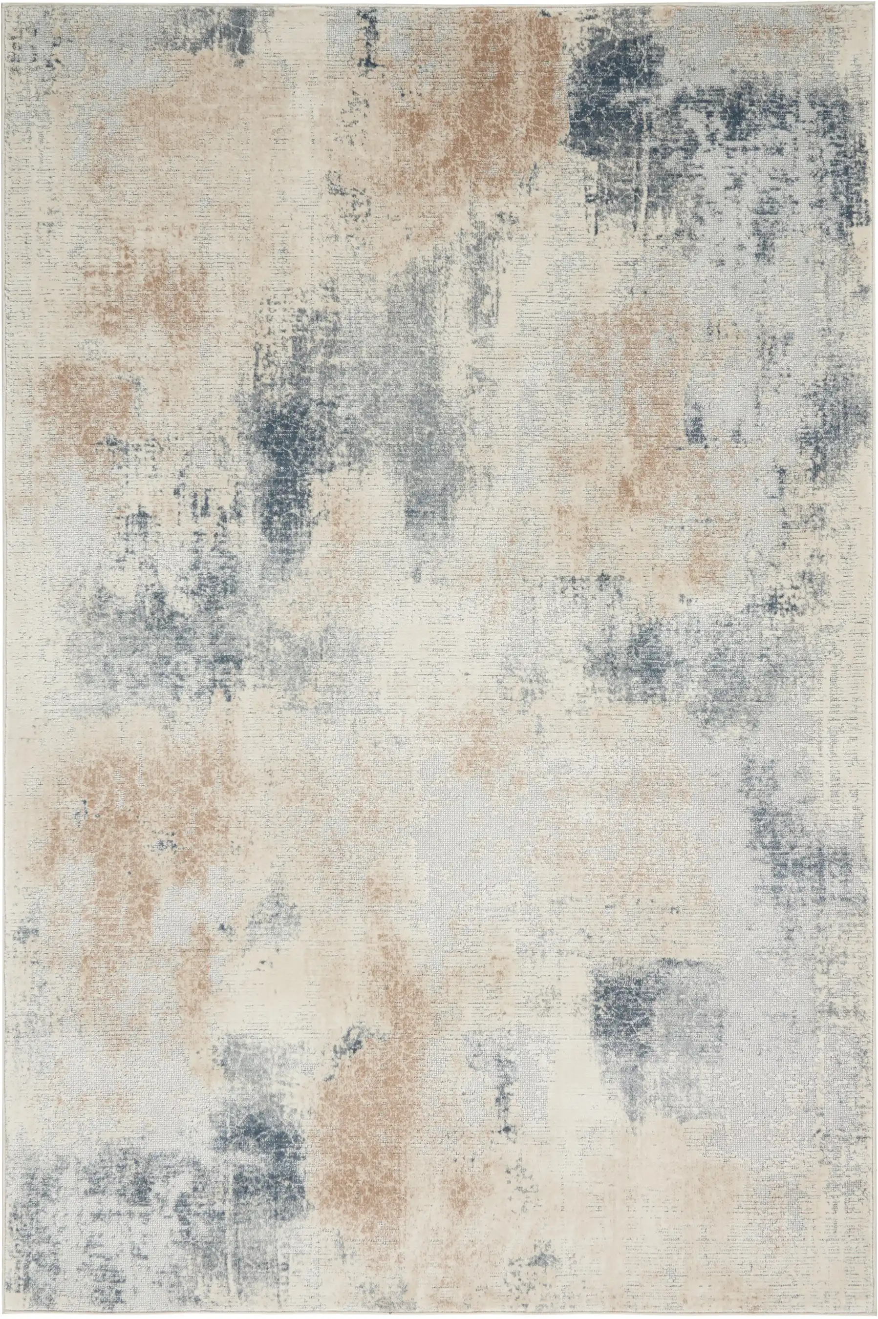 Rustic Textures RUS02 Beige Grey Rug - Image 2