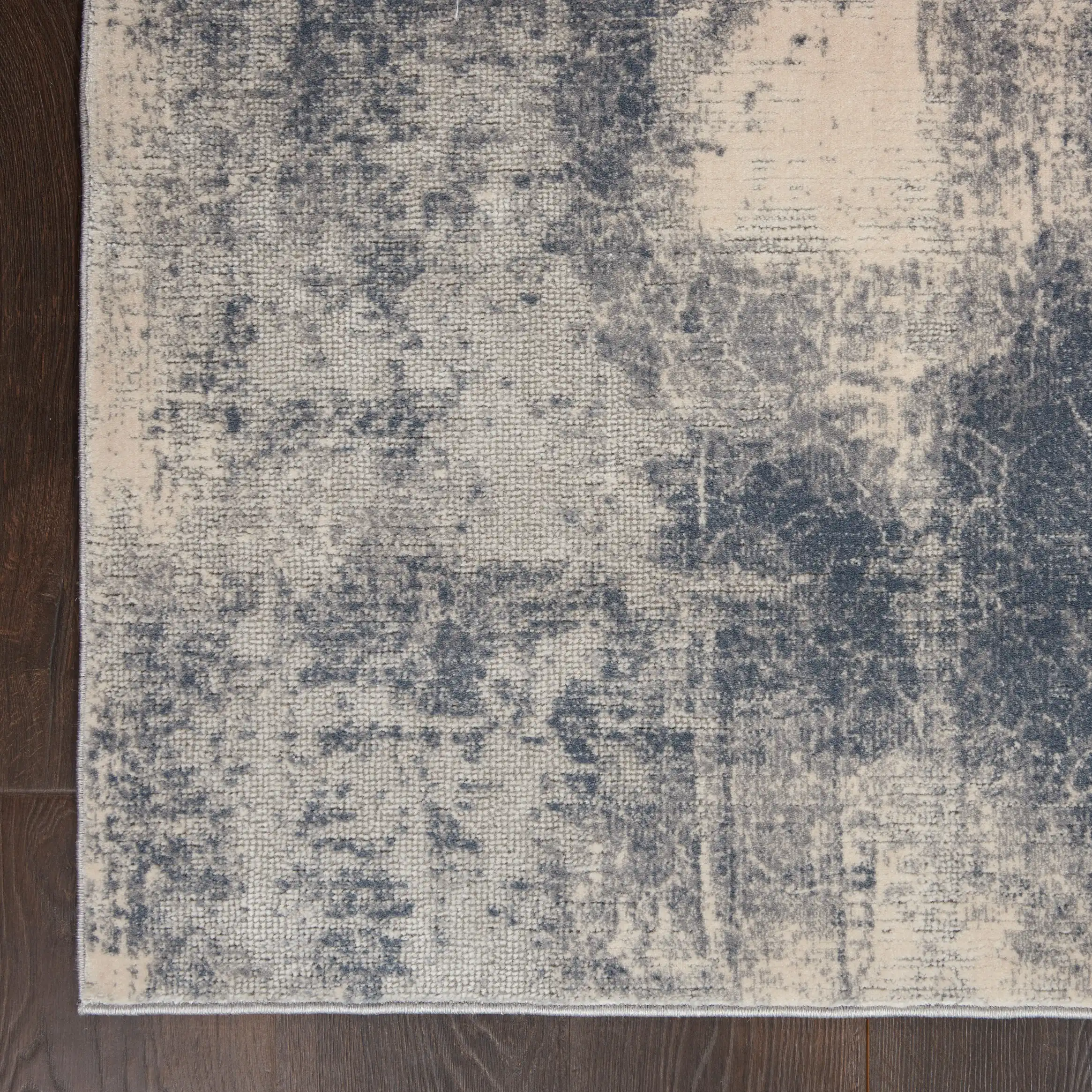 Rustic Textures RUS02 Blue Ivory Rug - Image 3