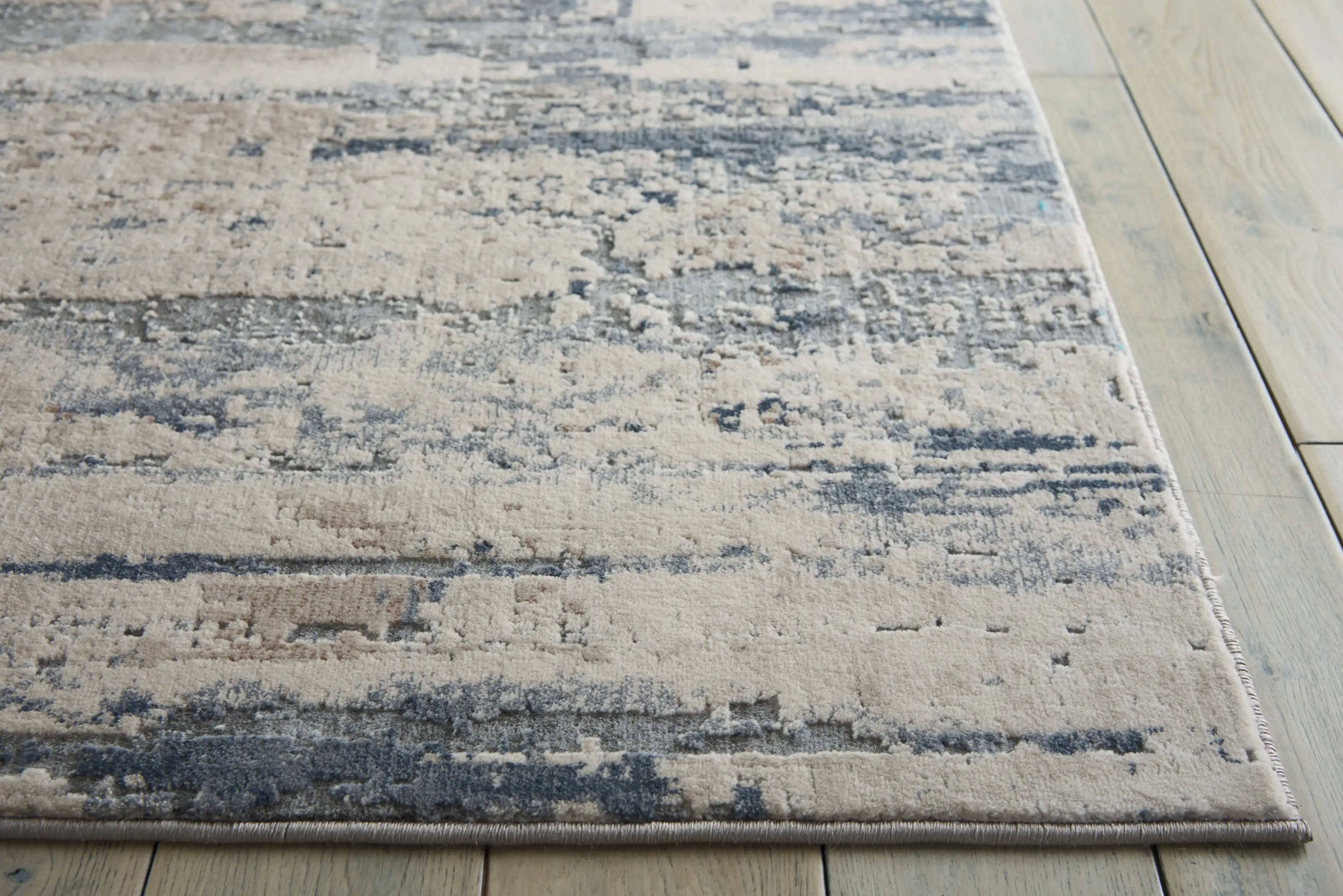 Rustic Textures RUS04 Beige Grey Rug - Image 2