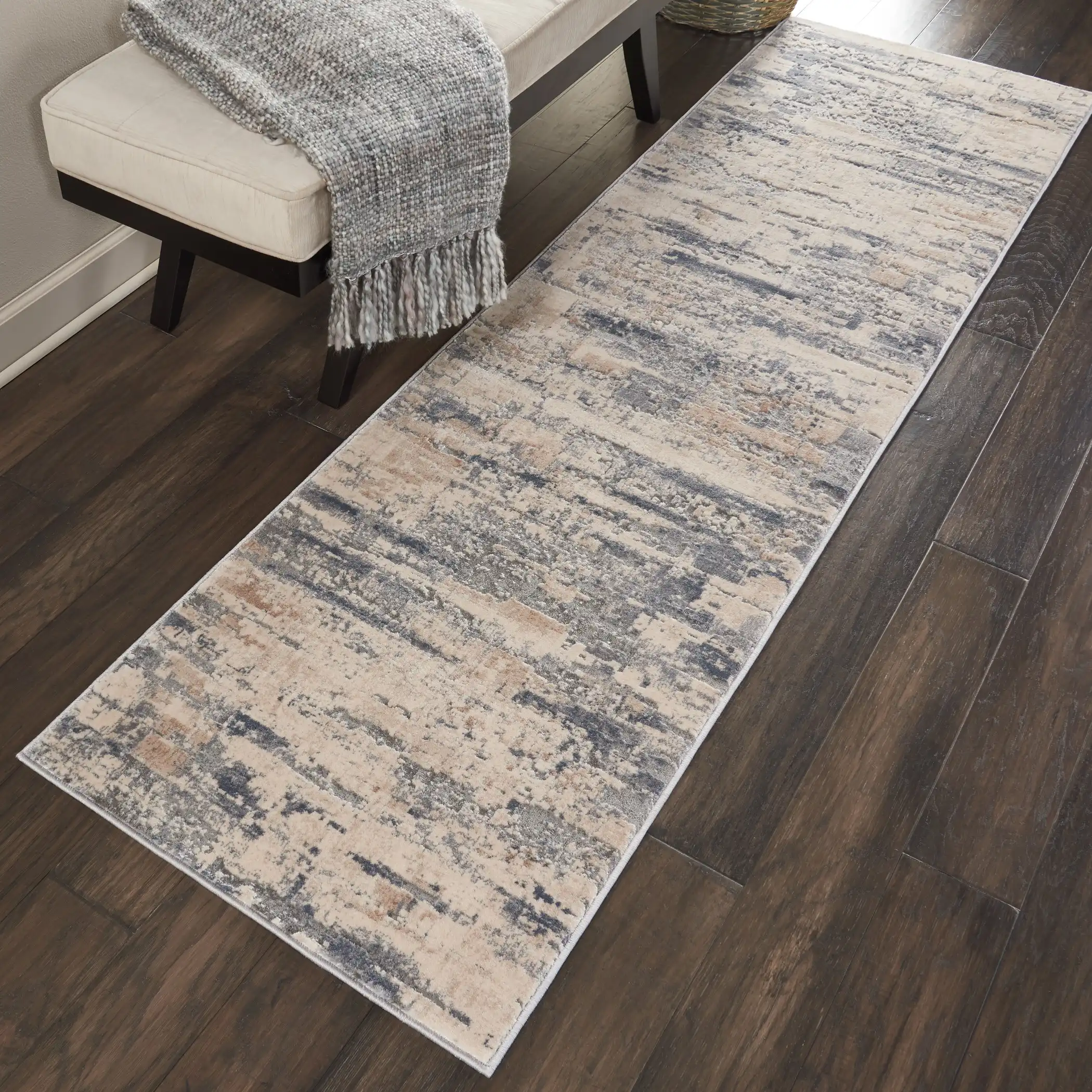 Rustic Textures RUS04 Beige Grey Rug - Image 3