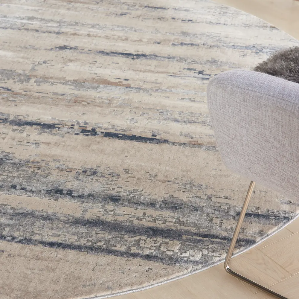 Rustic Textures RUS04 Beige Grey Rug - Image 6
