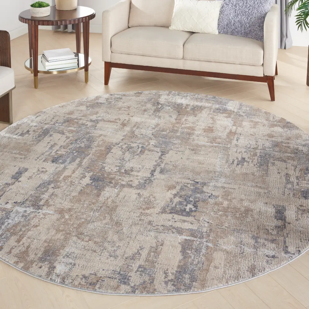 Rustic Textures RUS06 Beige Grey Rug - Image 10