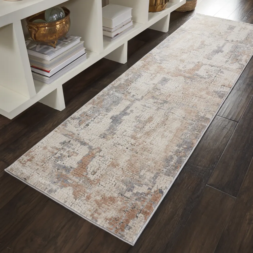 Rustic Textures RUS06 Beige Grey Rug - Image 6