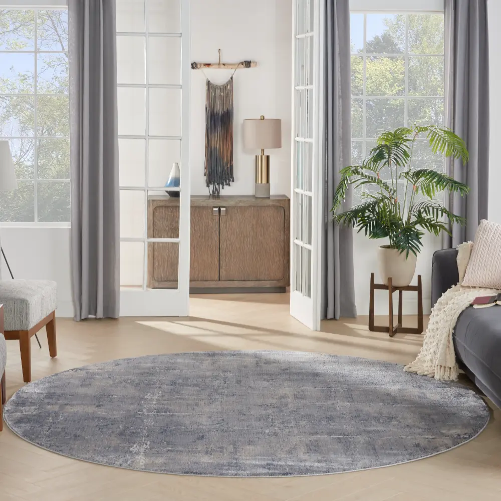 Rustic Textures RUS06 Grey Beige Rug - Image 8