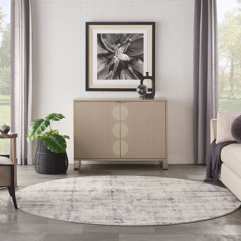 Rustic Textures RUS06 Ivory Blue Rug - Image 10