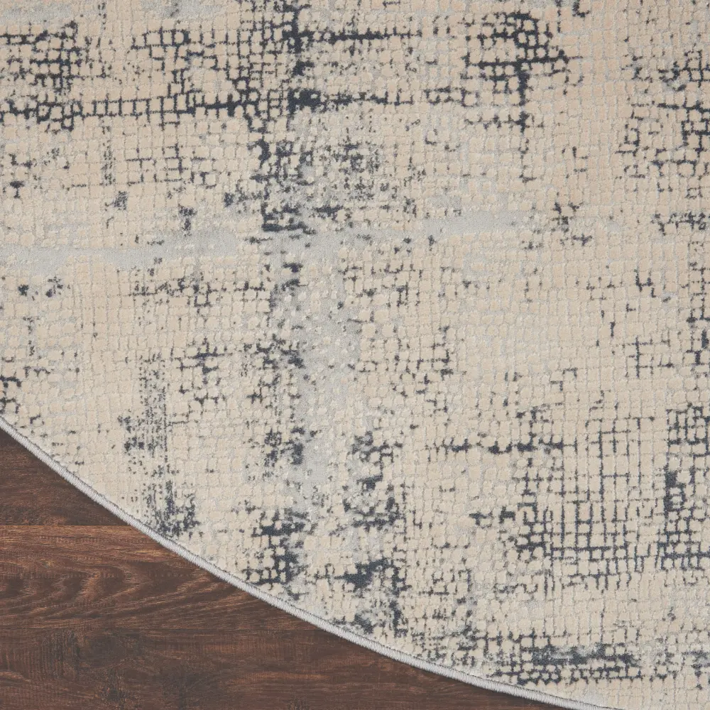 Rustic Textures RUS06 Ivory Blue Rug - Image 7