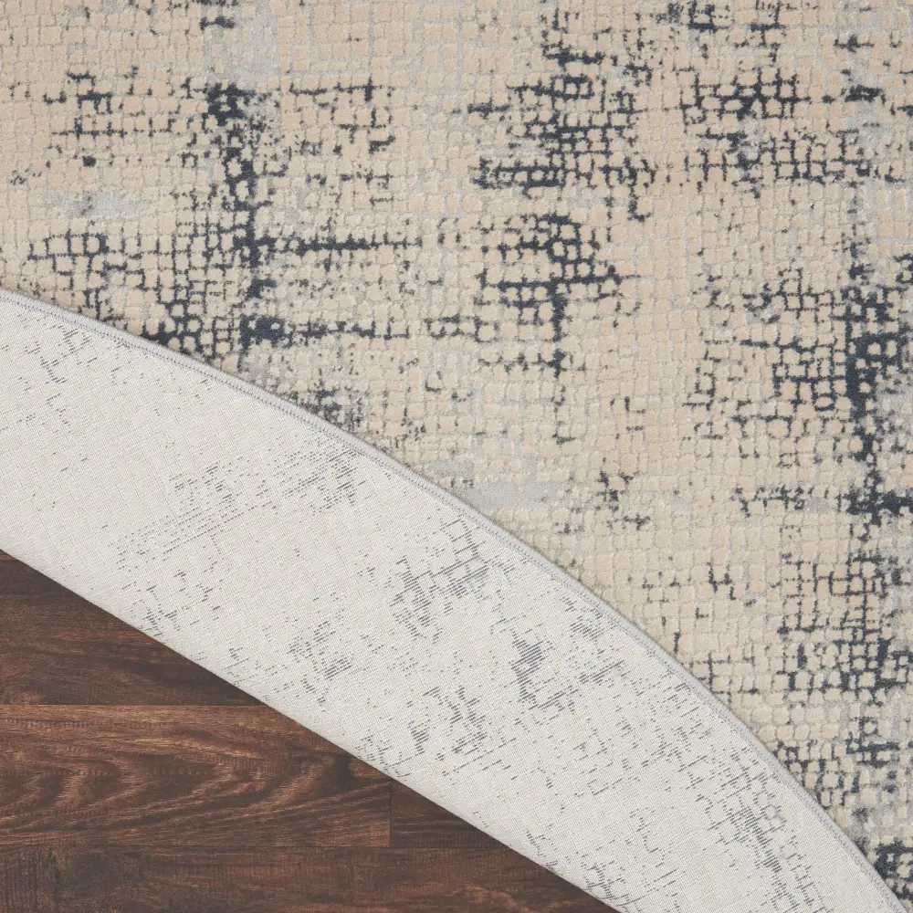 Rustic Textures RUS06 Ivory Blue Rug - Image 8