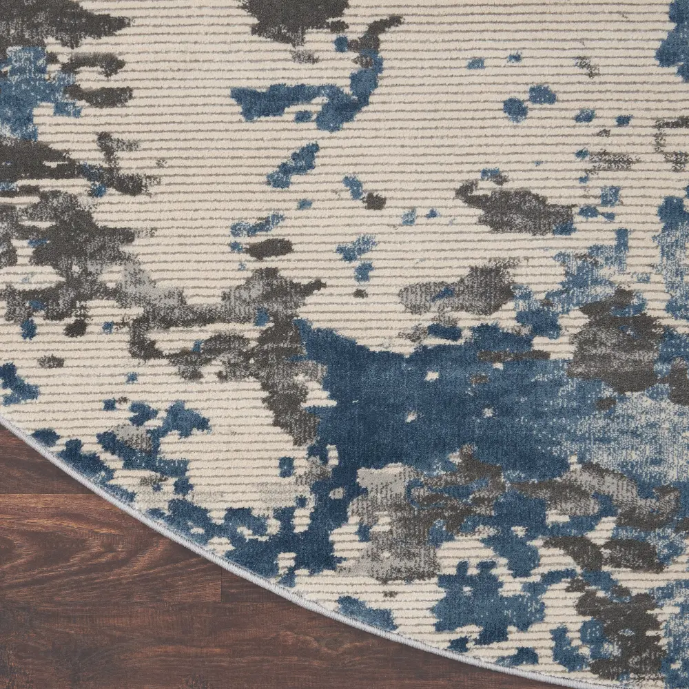 Rustic Textures RUS08 Grey Blue Rug - Image 10