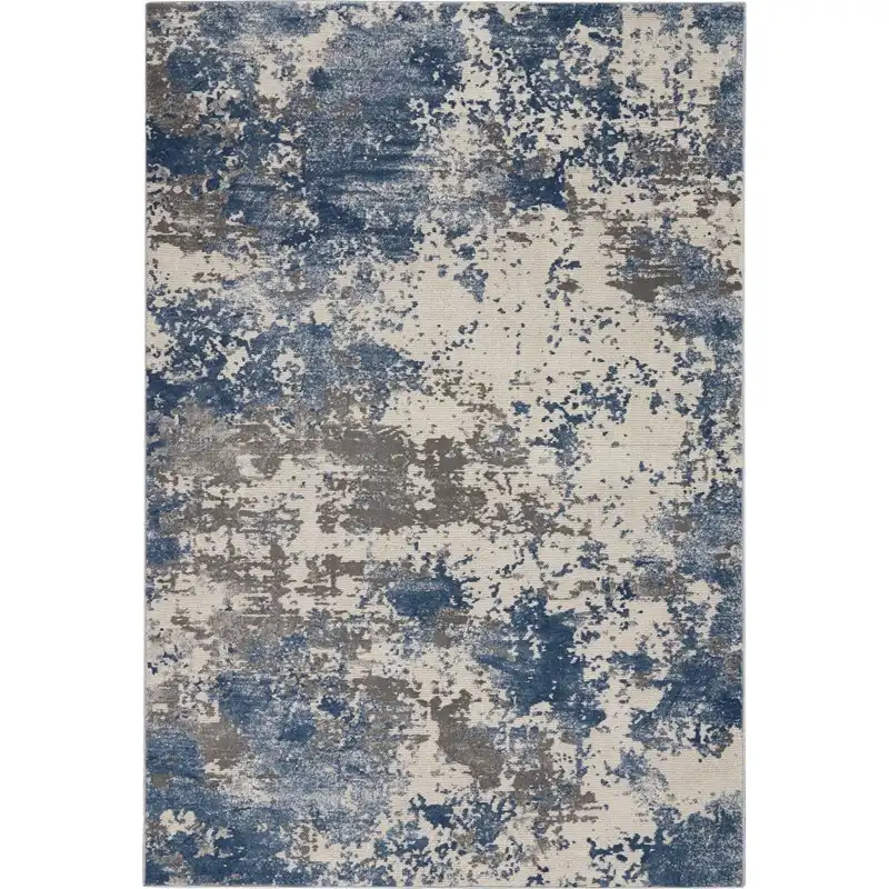 Rustic Textures RUS08 Grey Blue Rug - Image 6