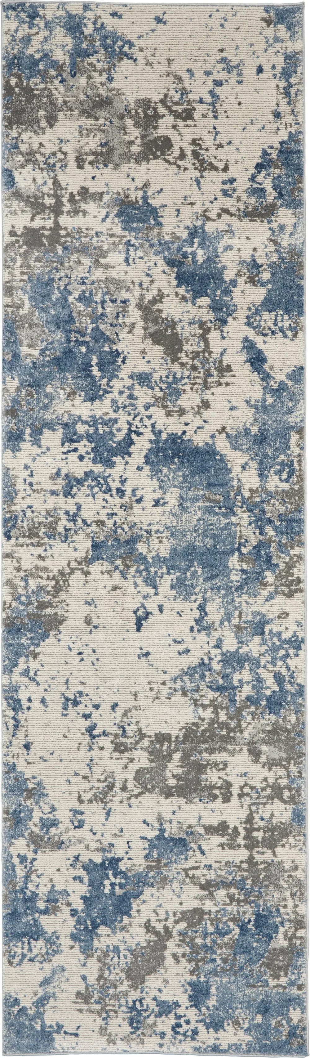 Rustic Textures RUS08 Grey Blue Rug - Image 8