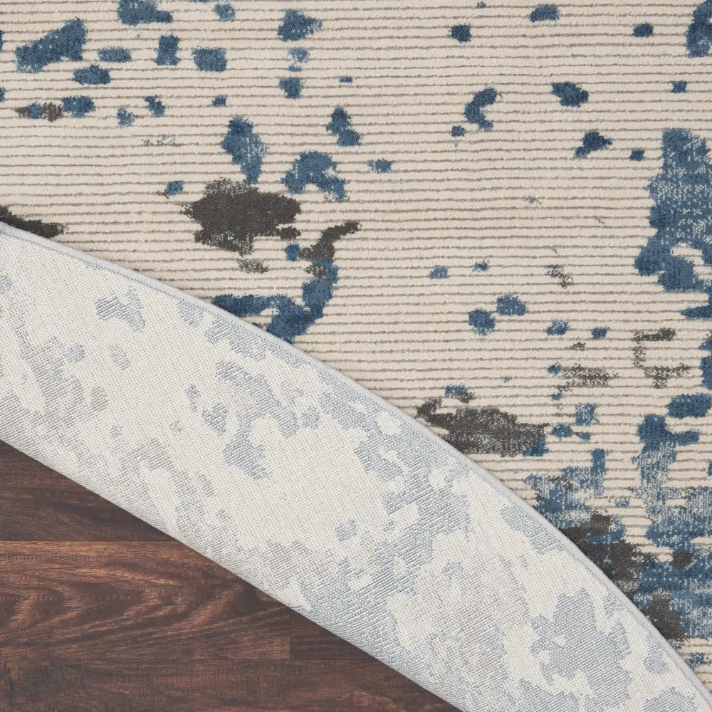 Rustic Textures RUS08 Grey Blue Rug - Image 9