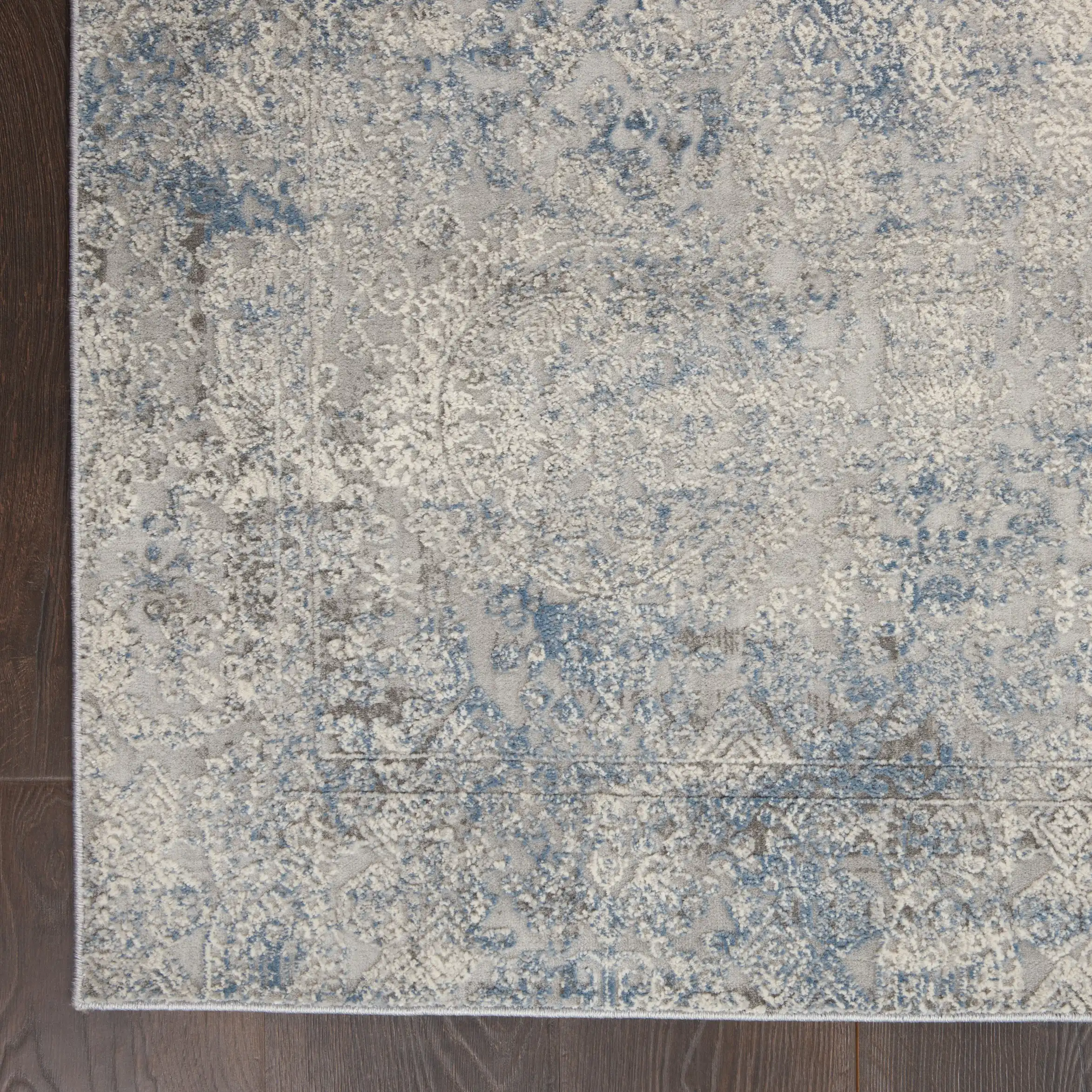 Rustic Textures RUS09 Ivory Light Blue Rug - Image 2