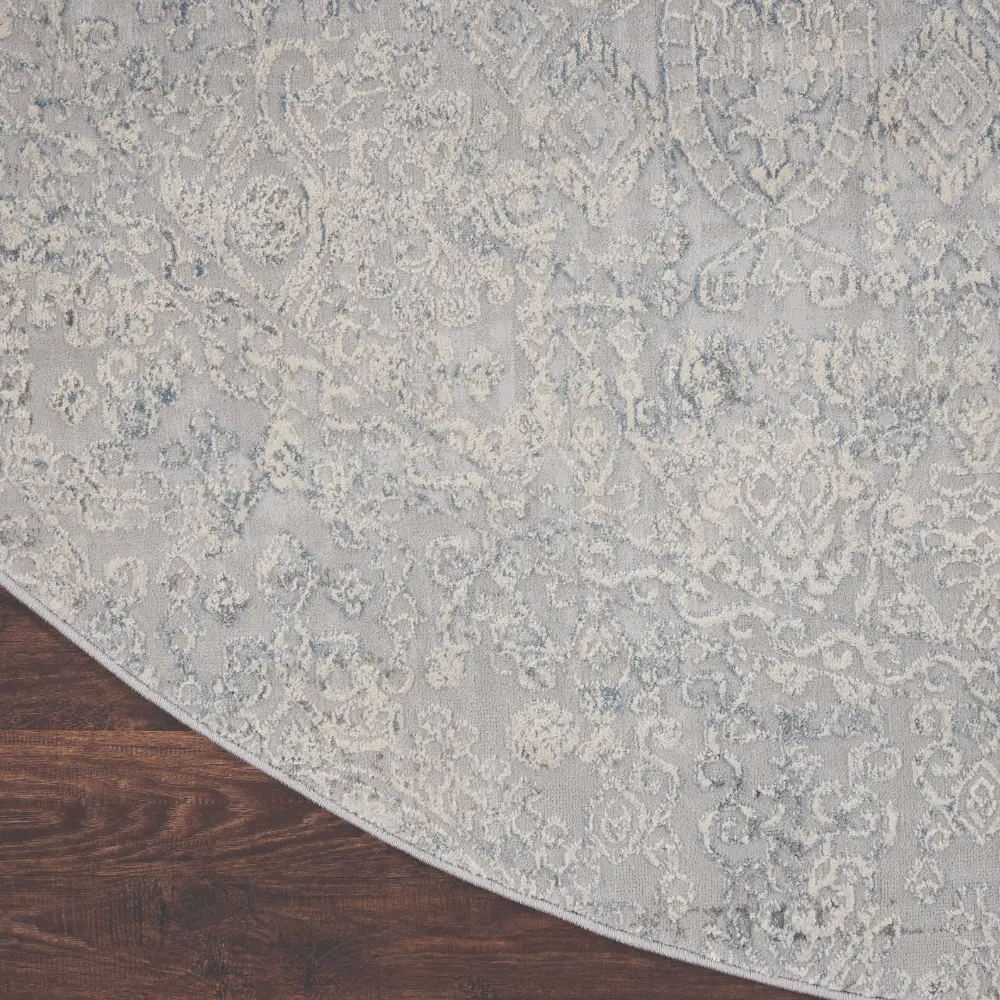 Rustic Textures RUS09 Ivory Light Blue Rug - Image 6