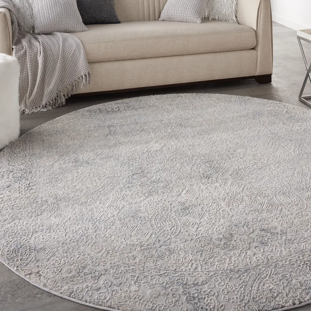 Rustic Textures RUS09 Ivory Light Blue Rug - Image 8