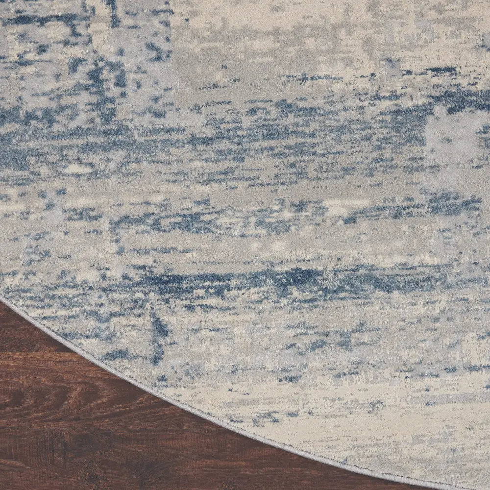 Rustic Textures RUS10 Ivory Blue Rug - Image 10
