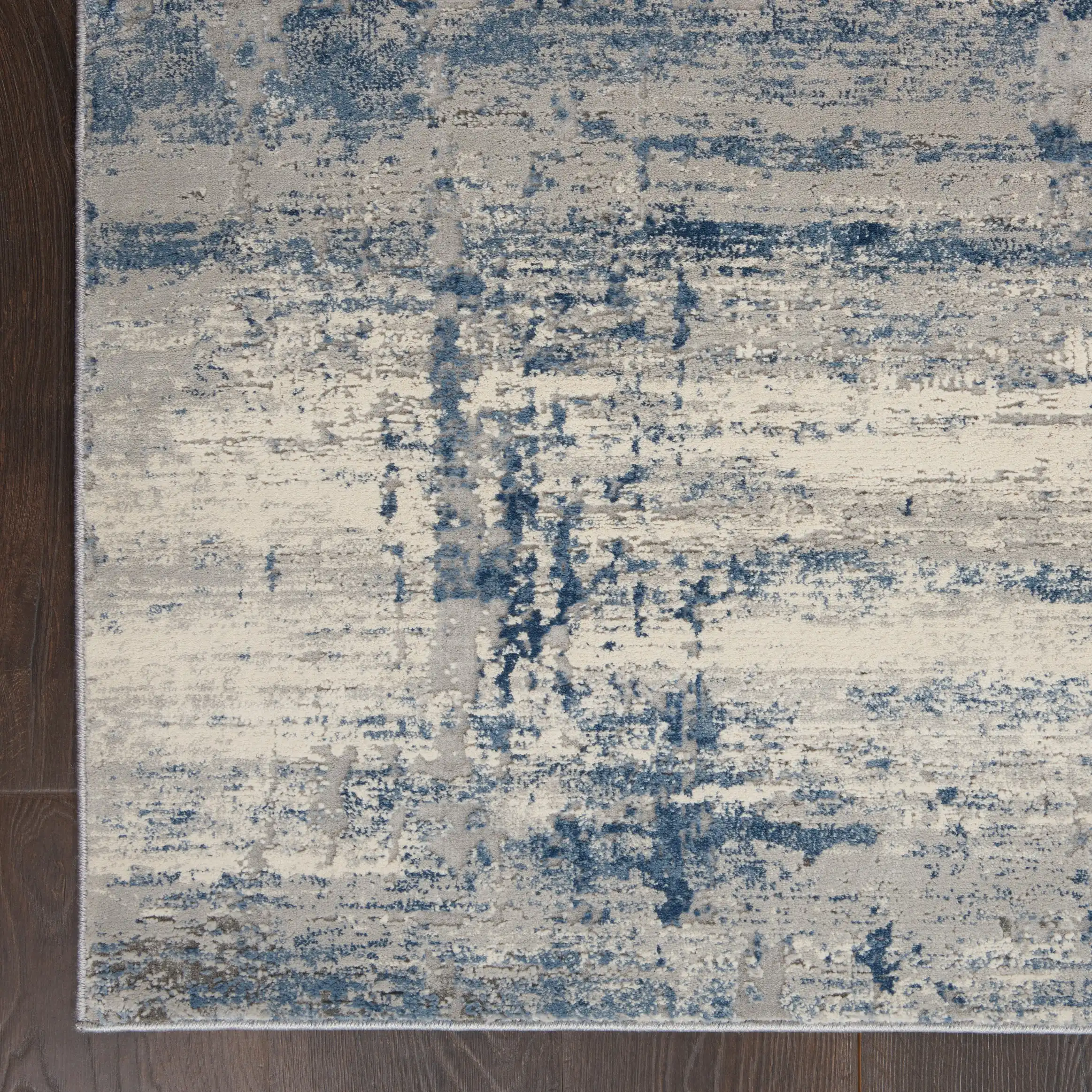 Rustic Textures RUS10 Ivory Blue Rug - Image 3