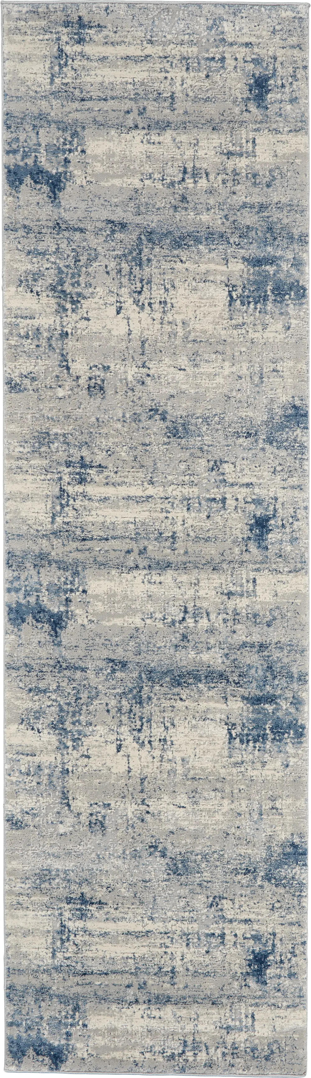 Rustic Textures RUS10 Ivory Blue Rug - Image 9