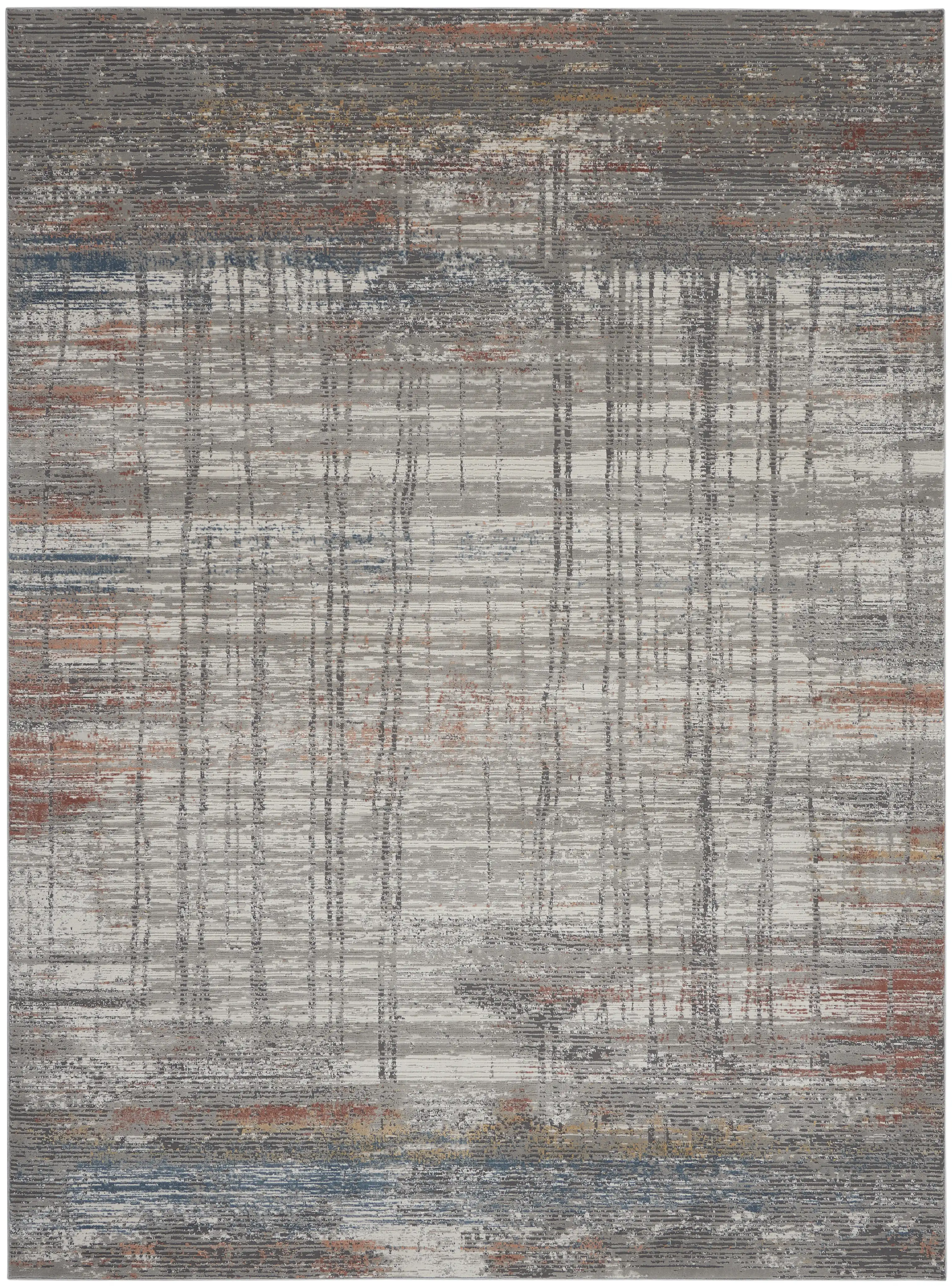 Rustic Textures RUS12 Grey Multi Rug - Image 5