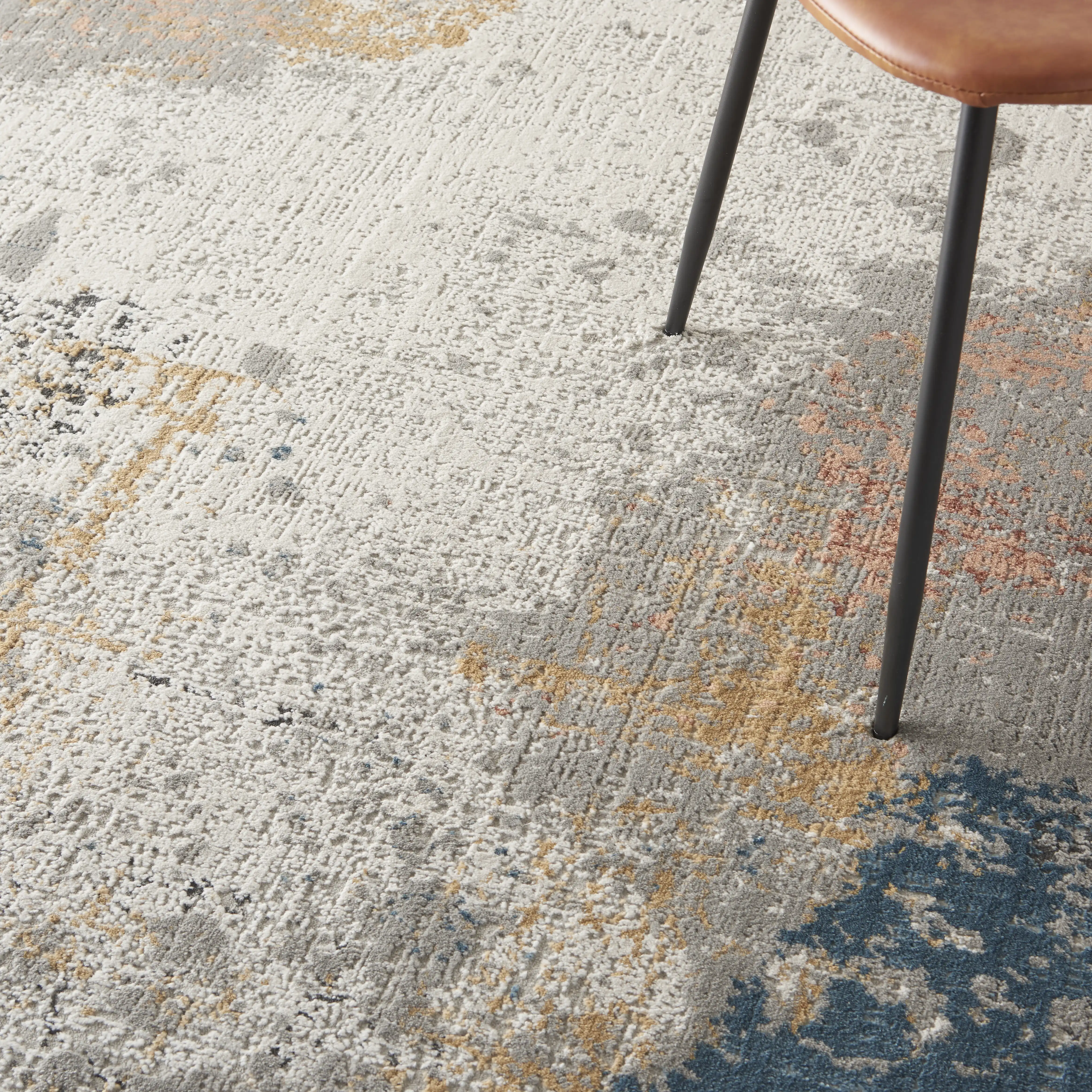 Rustic Textures RUS13 Grey Blue Rug - Image 2