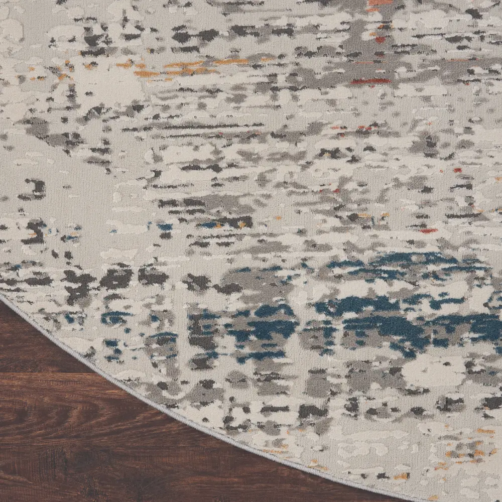 Rustic Textures RUS14 Light Grey Multi Rug - Image 6