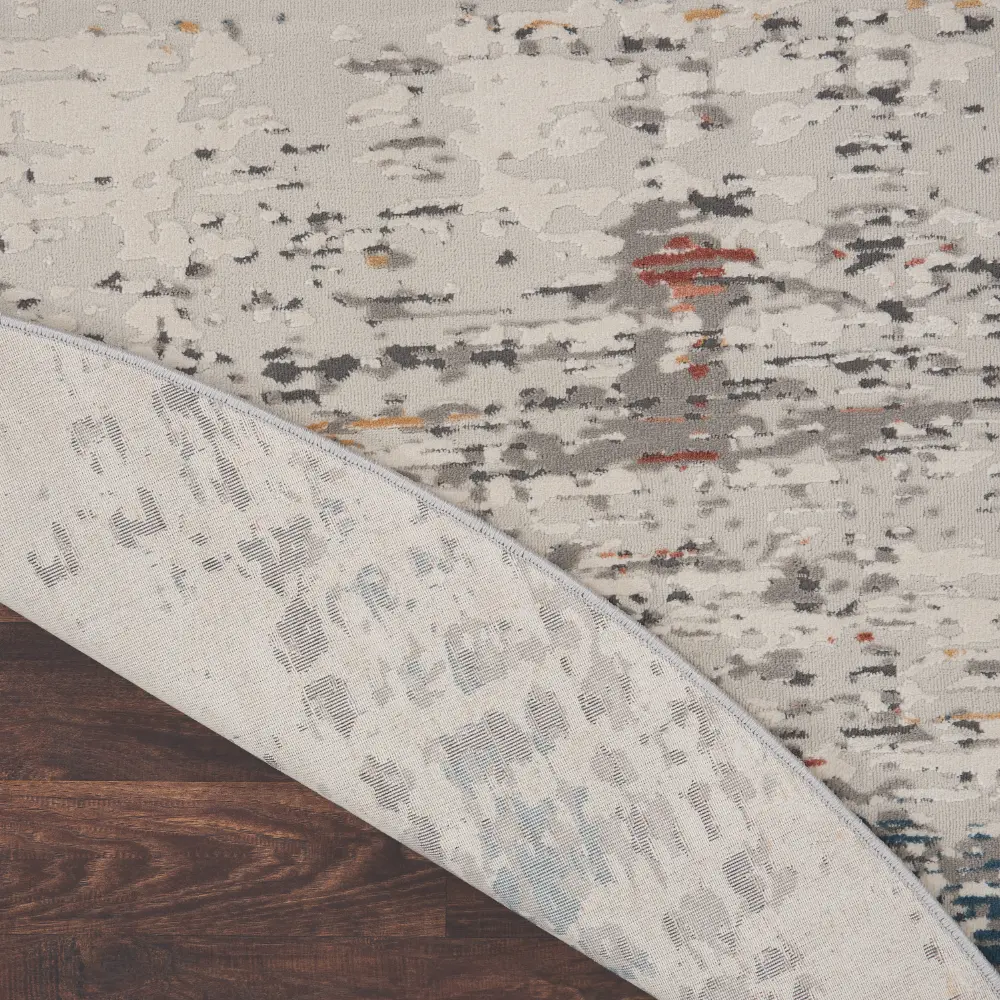 Rustic Textures RUS14 Light Grey Multi Rug - Image 7