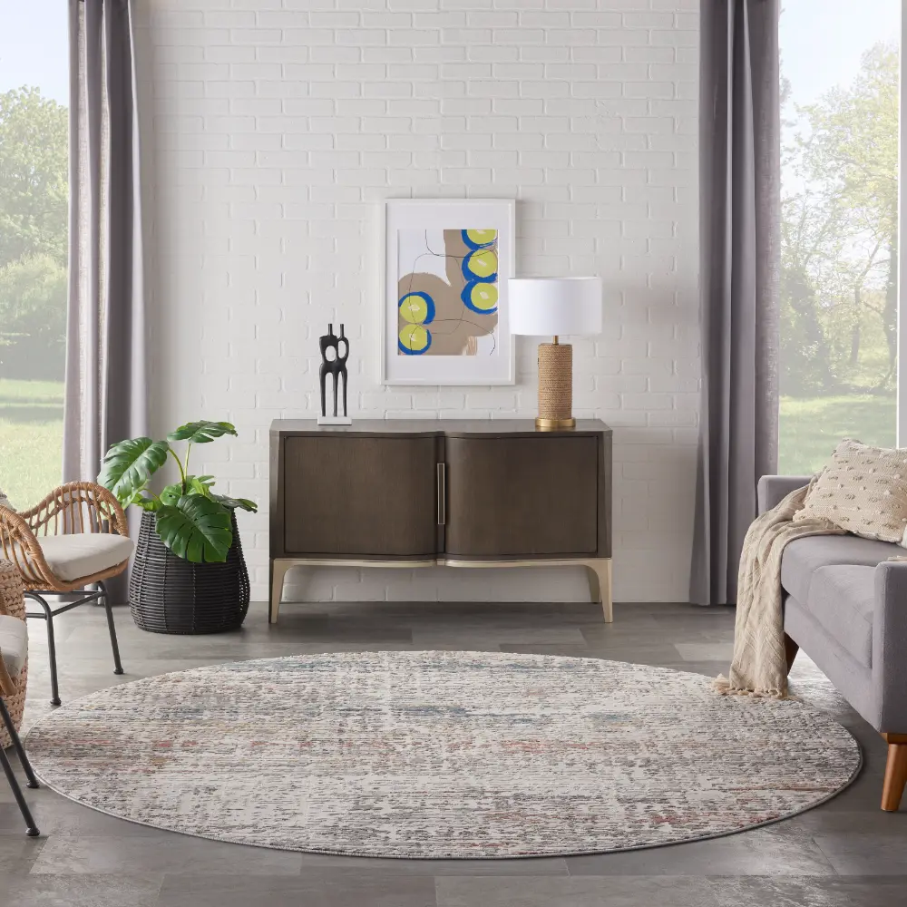 Rustic Textures RUS14 Light Grey Multi Rug - Image 9