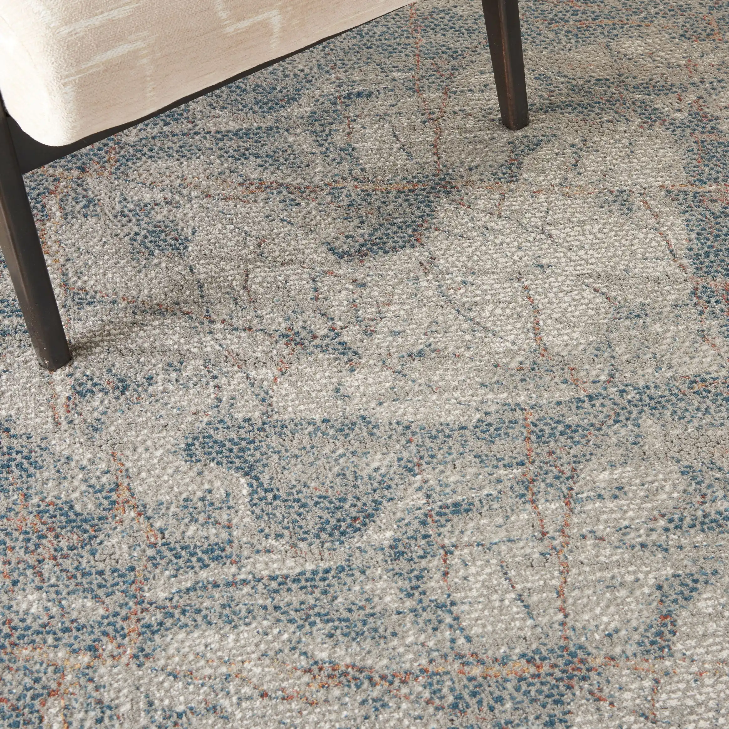 Rustic Textures RUS15 Light Grey Blue Rug - Image 2