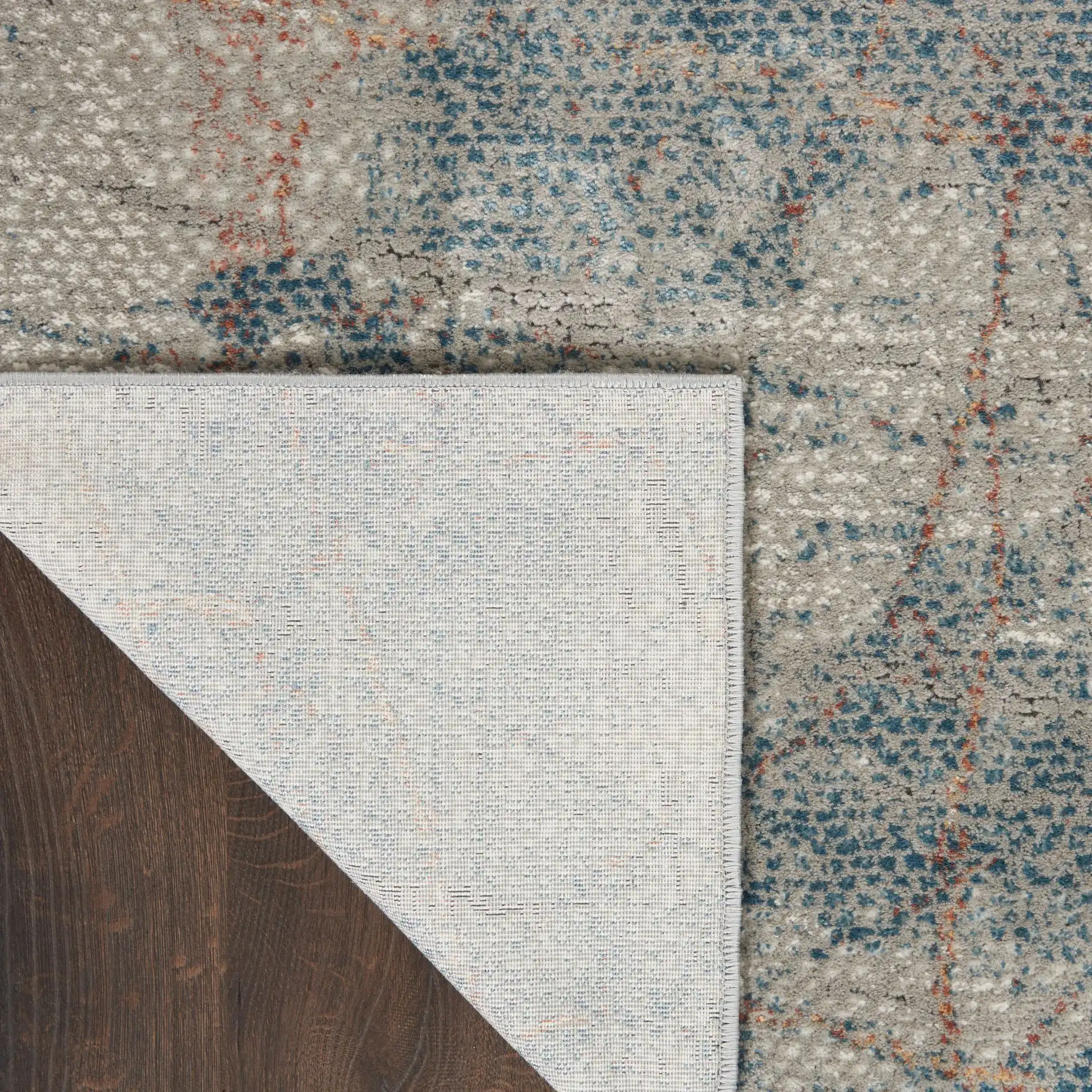 Rustic Textures RUS15 Light Grey Blue Rug - Image 3