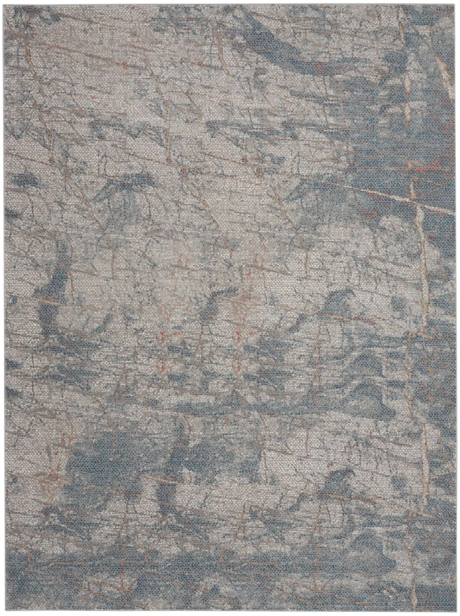 Rustic Textures RUS15 Light Grey Blue Rug - Image 5