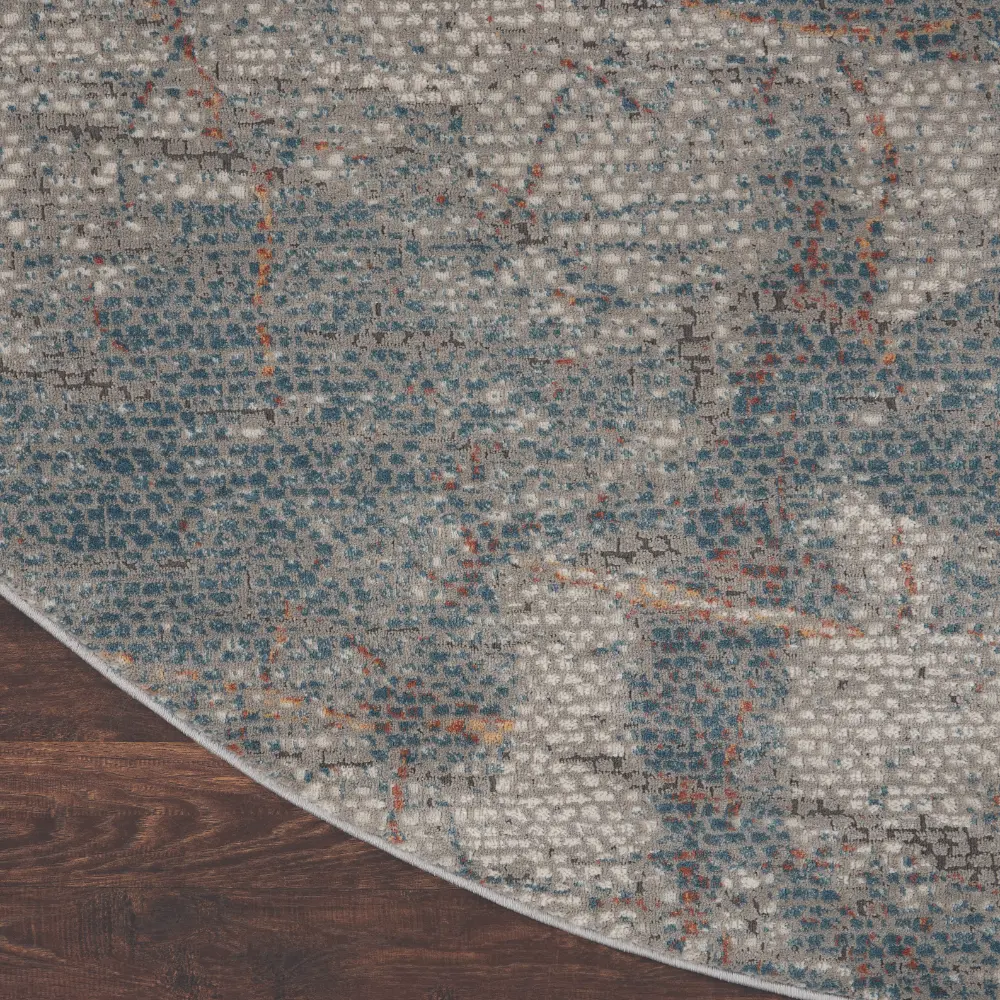 Rustic Textures RUS15 Light Grey Blue Rug - Image 6
