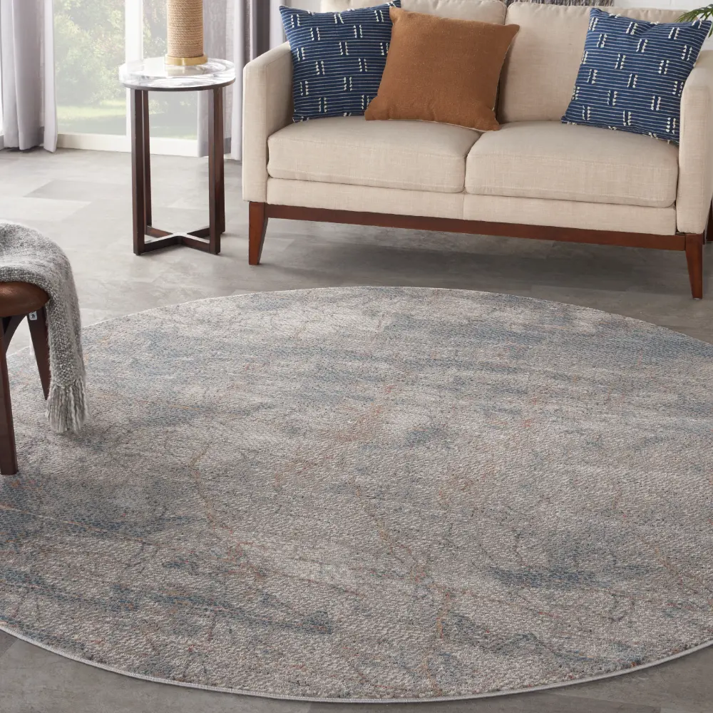 Rustic Textures RUS15 Light Grey Blue Rug - Image 8