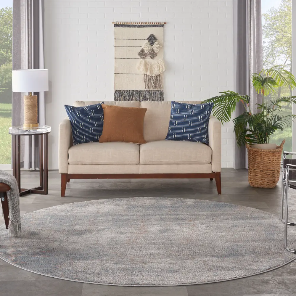 Rustic Textures RUS15 Light Grey Blue Rug - Image 9