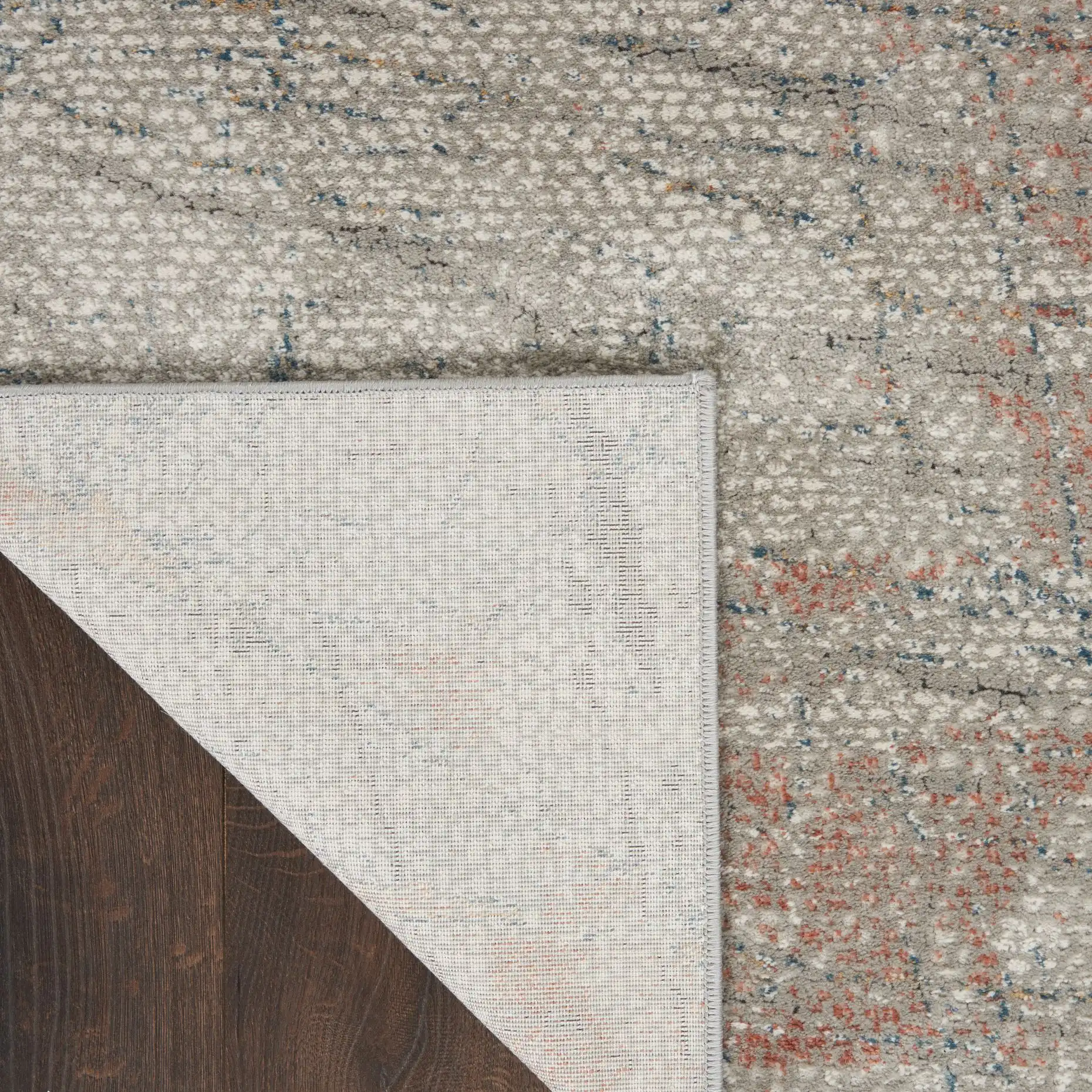 Rustic Textures RUS15 Light Grey Rust Rug - Image 3