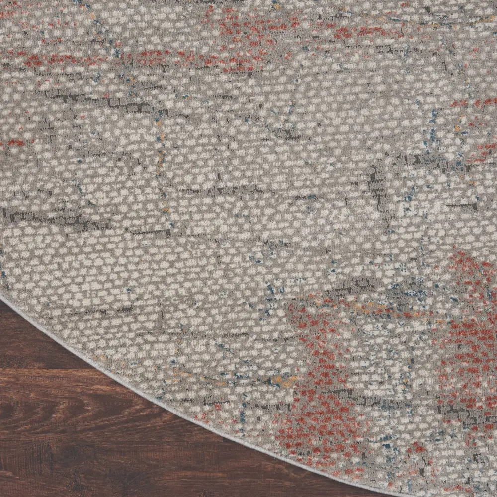 Rustic Textures RUS15 Light Grey Rust Rug - Image 6