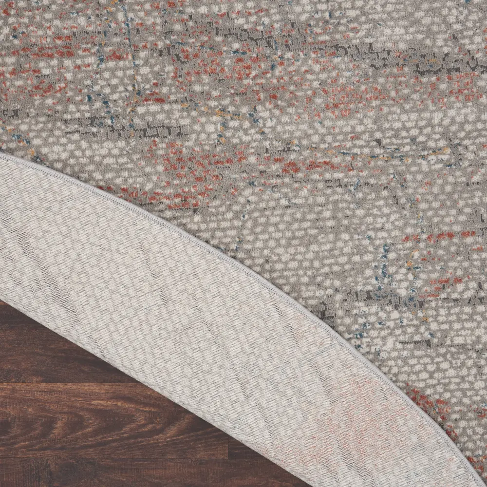 Rustic Textures RUS15 Light Grey Rust Rug - Image 7