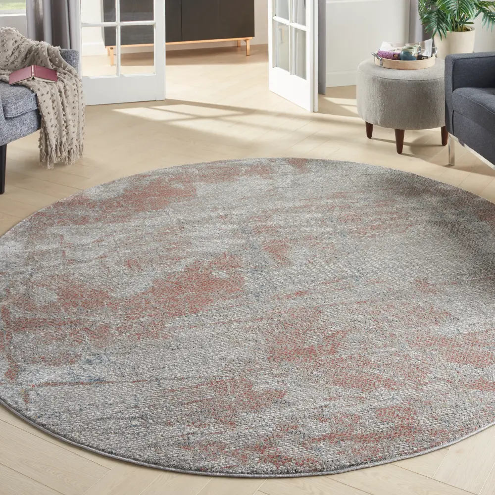 Rustic Textures RUS15 Light Grey Rust Rug - Image 8