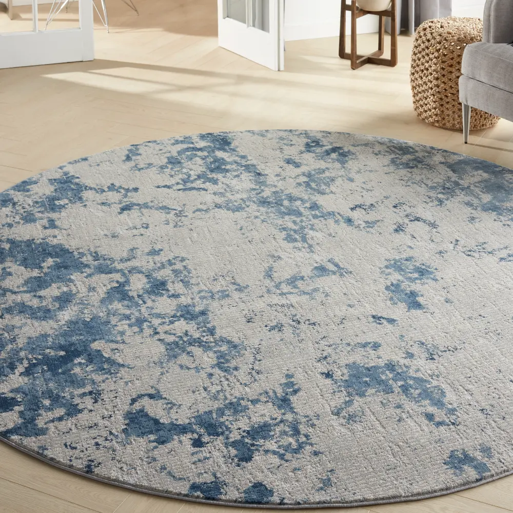 Rustic Textures RUS16 Grey Blue Rug - Image 10