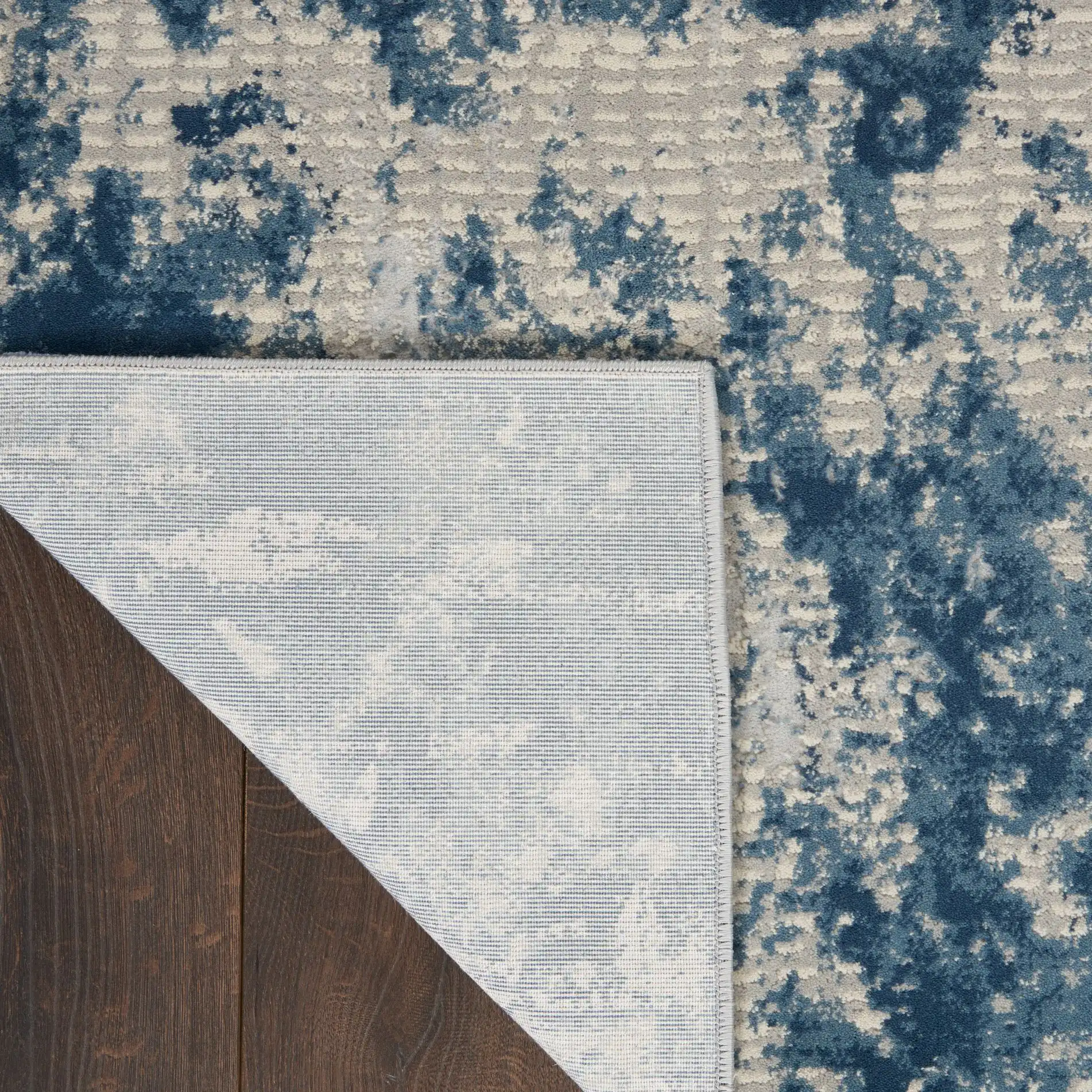 Rustic Textures RUS16 Grey Blue Rug - Image 3