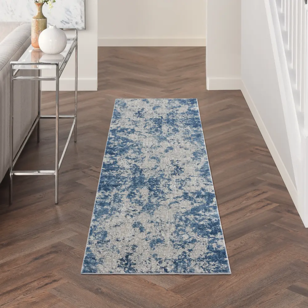 Rustic Textures RUS16 Grey Blue Rug - Image 6