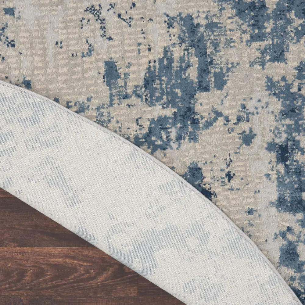 Rustic Textures RUS16 Grey Blue Rug - Image 9