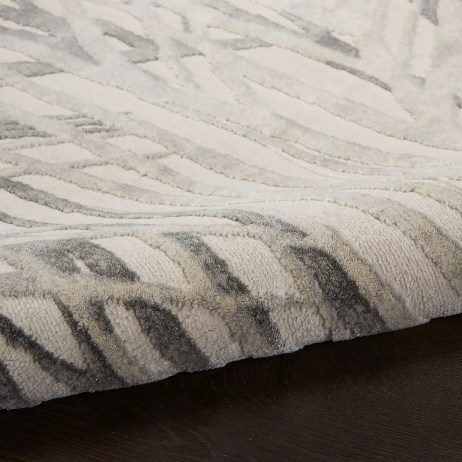 Rustic Textures RUS17 Ivory Grey Rug - Image 5