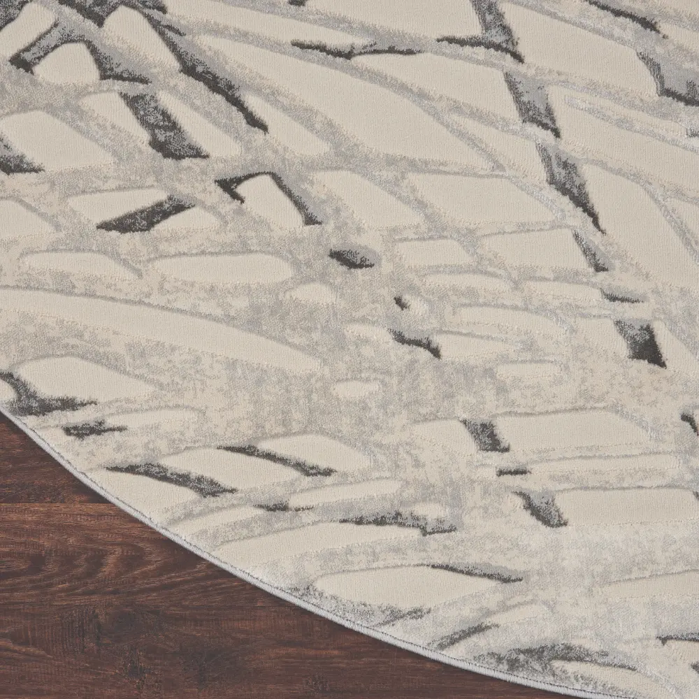 Rustic Textures RUS17 Ivory Grey Rug - Image 6