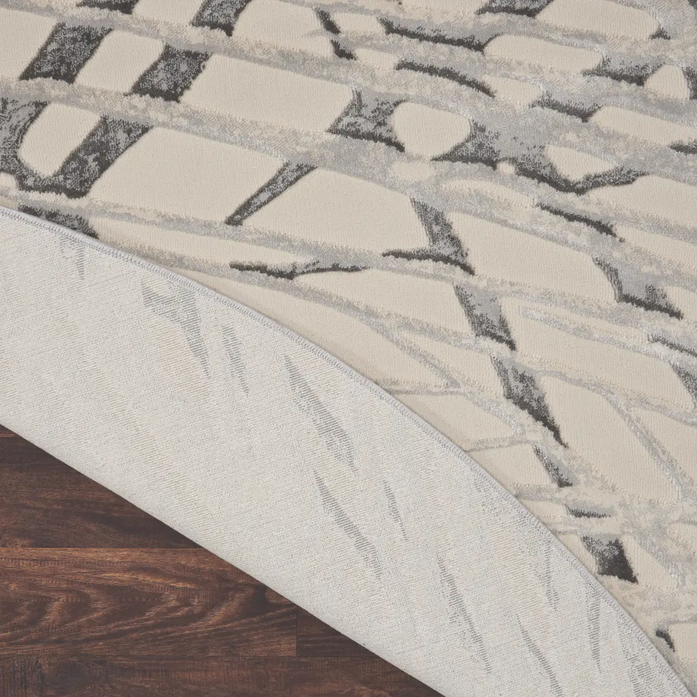 Rustic Textures RUS17 Ivory Grey Rug - Image 7