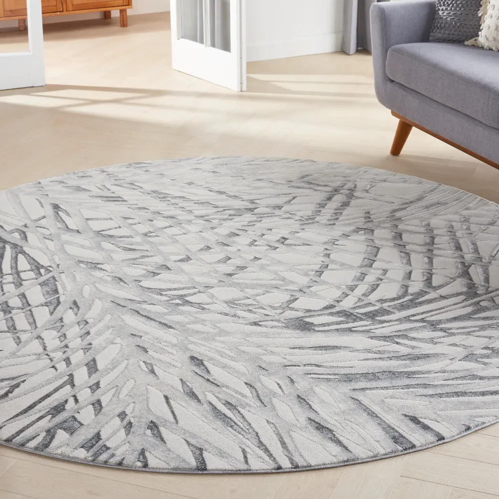 Rustic Textures RUS17 Ivory Grey Rug - Image 8